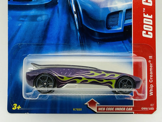Whip Creamer II Hot Wheels 2006 Blue Card 1:64 Code Car Blister Fioletowy – zdjęcie 2