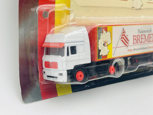 MAN F90 Grell 1:87 Ciężarówka Promocyjna LÄNDER BIER Blister Biały – zdjęcie 2