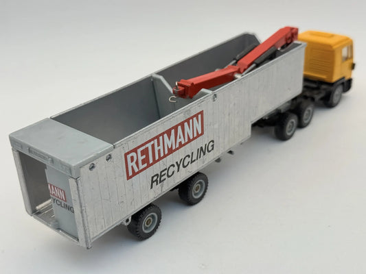 Ciężarówka MAN SIKU Srebrny 1:42 Made in Germany Rethman Recycling – zdjęcie 2