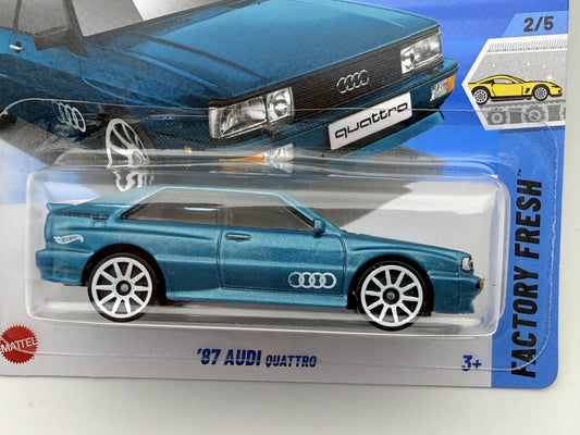 '87 AUDI QUATTRO Factory Fresh Hot Wheels 2025 Turkusowy 1:64 + Protektor – zdjęcie 2