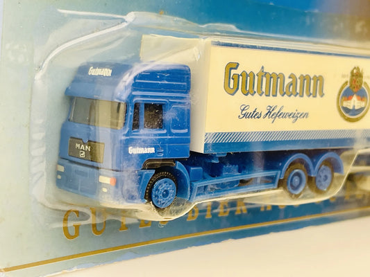 MAN TRUCK Schneider Products 1:87 Gutmann Blister Niebieski Reklama – zdjęcie 2