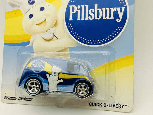 Quick D-Livery Hot Wheels 2012 1:64 Van Pillsbury Blister Niebieski – zdjęcie 2