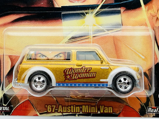 Austin Mini Van Hot Wheels 2018 Premium Alex Ross 1:64 Van Wonder Woman – zdjęcie 2