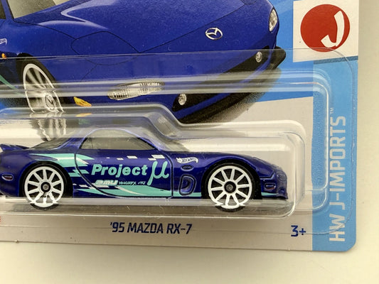 '95 MAZDA RX-7 HW J-IMPORTS Hot Wheels 2024 Niebieski 1:64 – zdjęcie 2