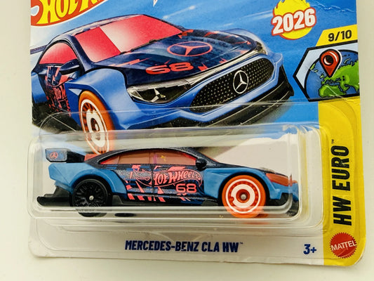 Mercedes-Benz CLA HW Hot Wheels 2026 HW EURO 1:64 Blister Niebieski – zdjęcie 2