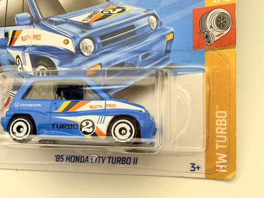 '85 HONDA CITY TURBO II HW Turbo Hot Wheels 2022 Niebieski 1:64 – zdjęcie 2
