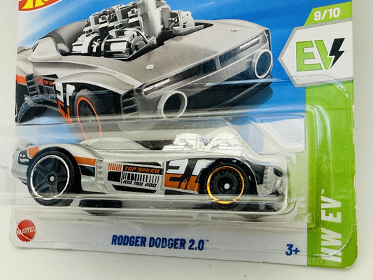 Rodger Dodger 2.0 Hot Wheels 2025 HW EV 1:64 Muscle car Blister Biały – zdjęcie 2