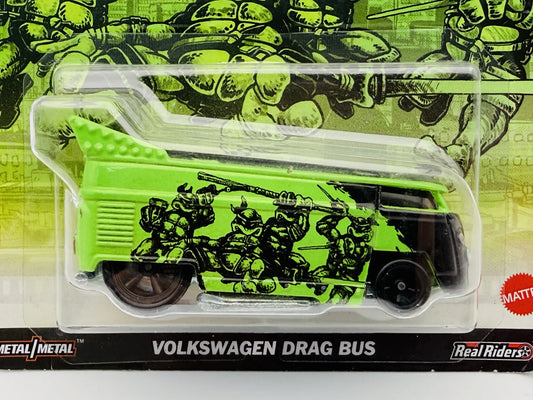 Volkswagen Drag Bus Hot Wheels 2023 Ninja Turtles 1:64 Van Blister Zielony – zdjęcie 2
