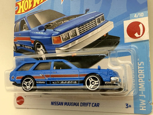 NISSAN MAXIMA DRIFT CAR HW J-IMPORTS Hot Wheels 2023 Niebieski 1:64 – zdjęcie 2