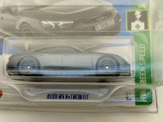 Audi Rs E-Tron Gt HW Green Speed Hot Wheels 2022 Srebrny 1:64 + Protektor – zdjęcie 2