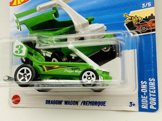 Draggin' Wagon Hot Wheels 2025 Hw Ride-Ons 1:64 Blister Zielony – zdjęcie 2