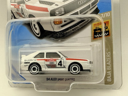 '84 AUDI SPORT QUATTRO Baja Blazers Hot Wheels 2017 Biały 1:64 + Protektor – zdjęcie 2
