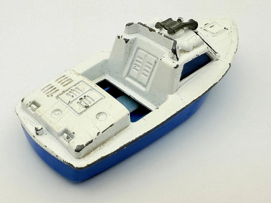 Police Launch Matchbox Biało-Niebieska 1:100 Made in Anglia – zdjęcie 2