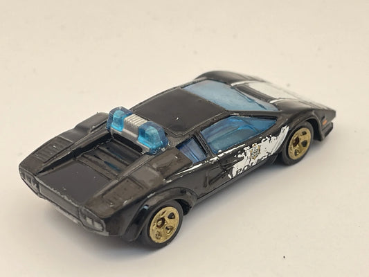 LAMBORGHINI COUNTACH PACE CAR POLICE, Hot Wheels 2017 Die cast Czarny 1:64 – zdjęcie 2
