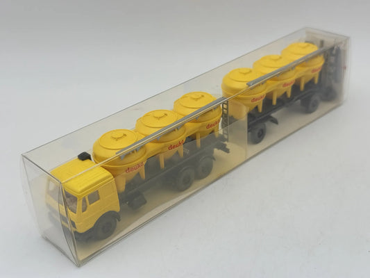 Mercdes-Benz Silo Lastzug Wiking Żółty 1:87 Made in West Germany deuka – zdjęcie 2