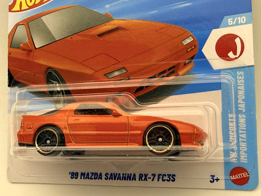 '89 MAZDA SAVANNA RX-7 FC3S HW J-IMPORTS Hot Wheels 2026 Pomarańczowy 1:64 – zdjęcie 2