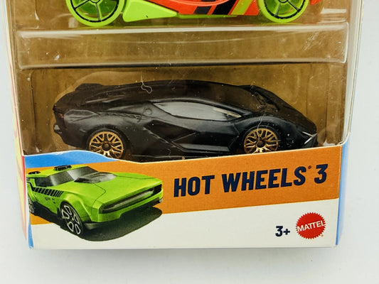 3 Pack (Lamborghini) Hot Wheels 2024 1:64 6 Blister Wielokolorowy – zdjęcie 2
