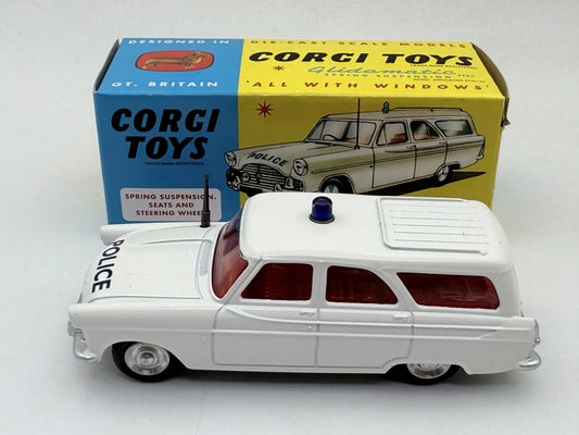 FORD ZEPHYR MOTORWAY PATROL POLICE Policja Corgi Biały 1:43 – zdjęcie 2