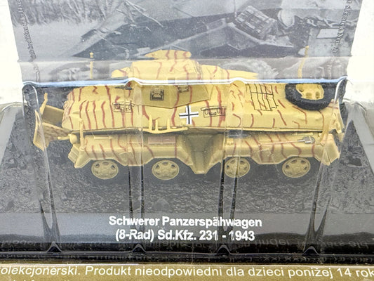 Czołg Schwerer Panzerspähwagen Sd.Kfz. 231 8 Rad AmerCom Piaskowy 1:72 – zdjęcie 2