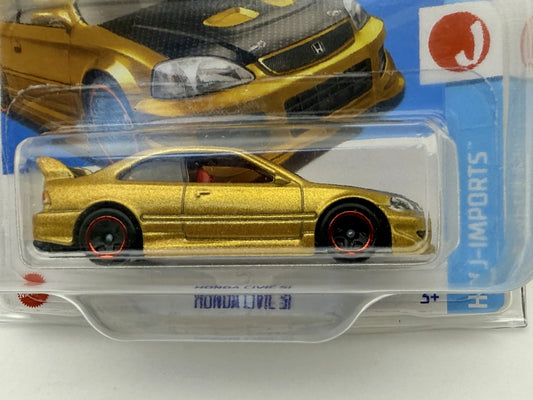 HONDA CIVIC SI HW J-IMPORTS Hot Wheels 2024 Złoty 1:64 Protektor – zdjęcie 2