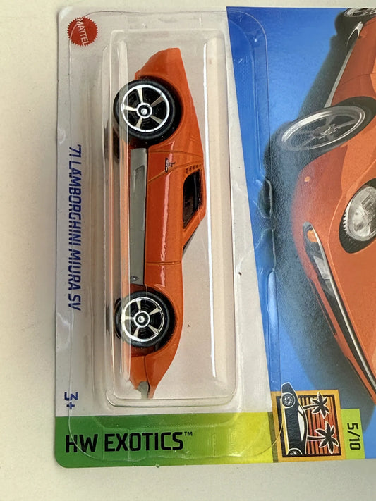 '71 LAMBORGHINI MIURA SV HW EXOTICS Hot Wheels 2021 Pomarańczowy 1:64 – zdjęcie 2