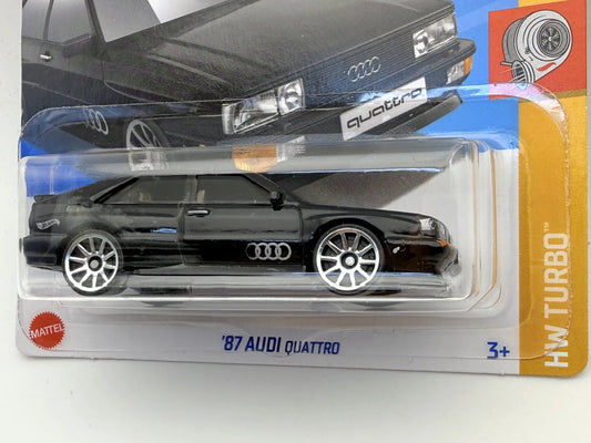 '87 AUDI QUATTRO HW Turbo Hot Wheels 2024 Czarny 1:64 + Protektor – zdjęcie 2