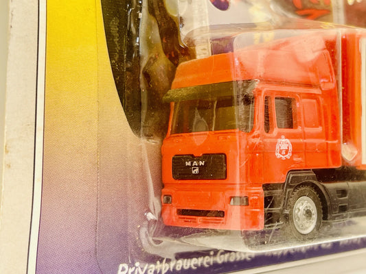 MAN Grell Weekend 1:87 HUPPENDORFER Ciężarówka Promocyjna Żółty Blister – zdjęcie 2