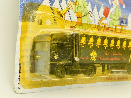 MAN TRUCK Grell 1:87 Ciężarówka Promocyjna Mönchshof Blister Czarny Reklama – zdjęcie 2