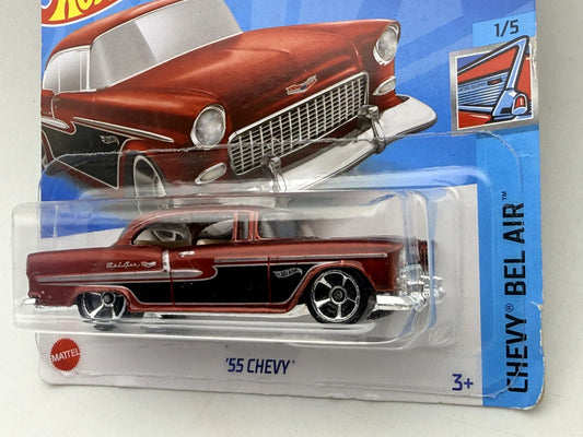 Chevy Bel Air '55 Mainline Hot Wheels 2022 Czerwony 1:64 – zdjęcie 2