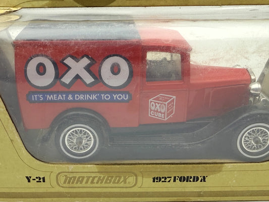 1927 FORD A Matchbox 1978 Czerwony 1:40 Made in England OXO – zdjęcie 2