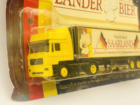 MAN F2000 Grell 1:87 Ciężarówka Promocyjna SAARLÄNDER BIER Blister Żółty – zdjęcie 2