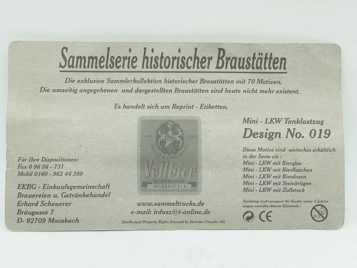 Mercedes Actros SammelTrucks 1:87 Vollbier Schlossbrauerei Wildenstein – zdjęcie 5
