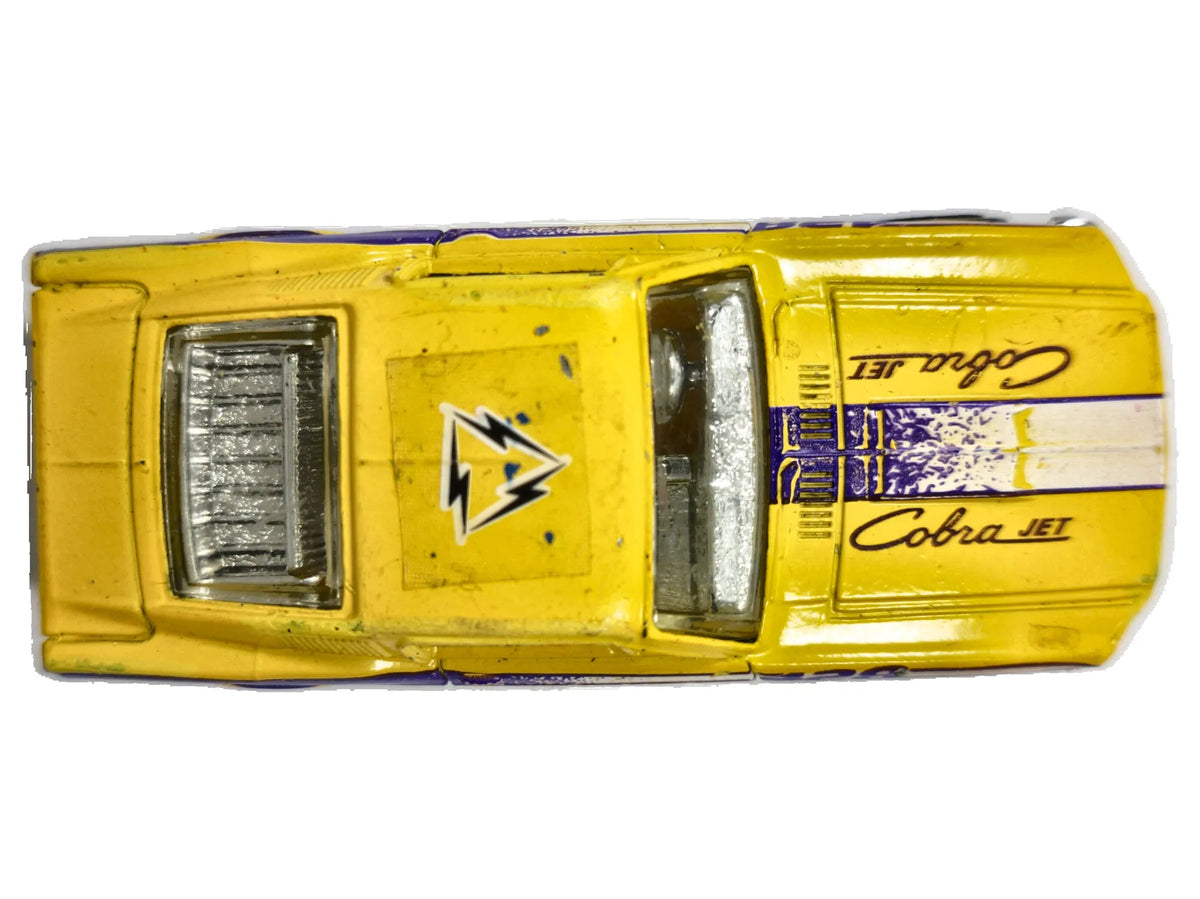'68 FORD MUSTANG COBRA JET, Matchbox, Die cast, Żółty, 1:64, Resoraki – zdjęcie 8