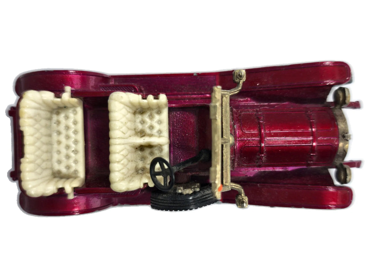 1909 THOMAS FLYABOUT Vintage Matchbox '70 Fuksja 1:36 Made in England – zdjęcie 8