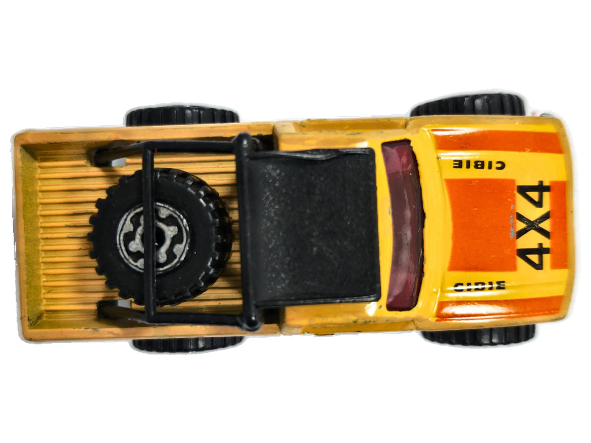 4X4 Open Back Truck Matchbox 1981 Żółty 1:64 Made in Macau – zdjęcie 8