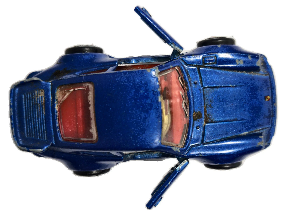 Porsche Turbo Majorette 1:57 Made in France Luzak Niebieski – zdjęcie 8