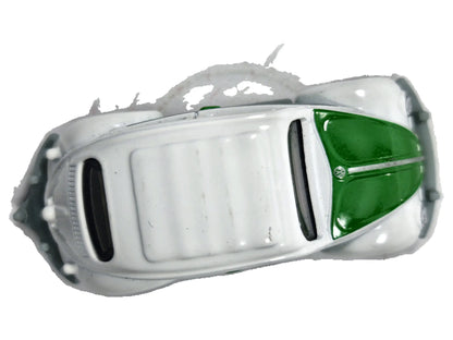 '62 Volkswagen Beetle Mainline Policja Matchbox 1998 Biały 1:55 – zdjęcie 8