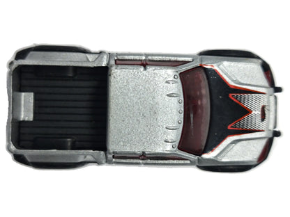 MEGA-DUTY, PICKUP TRUCK, Hot Wheels 2001, Die cast, Srebrny, 1:64, Resoraki – zdjęcie 8