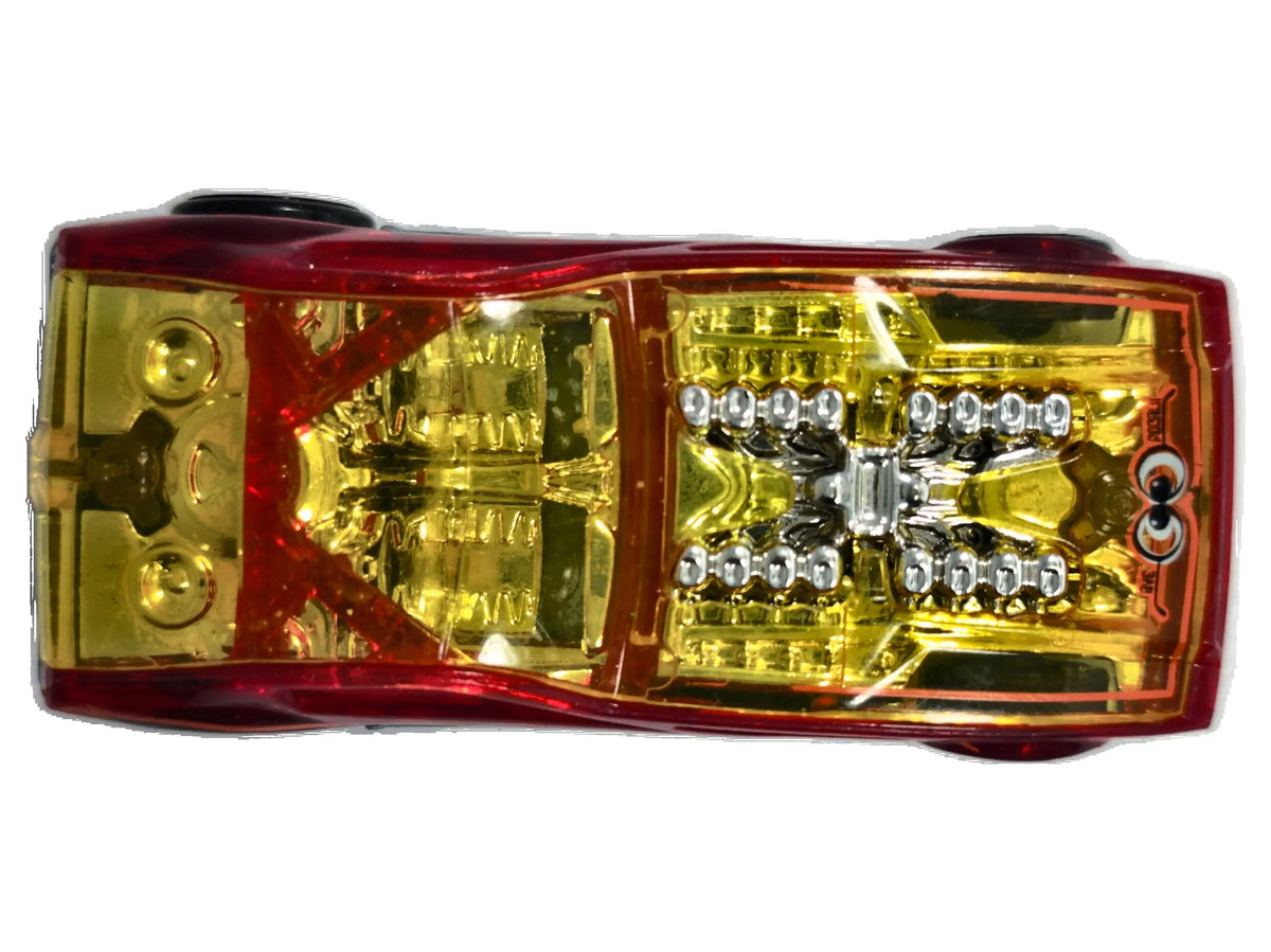 BYE FOCAL II, Hot Wheels, Die cast 603, Czerwony Żółty Przeźr 1:64 Resoraki – zdjęcie 8