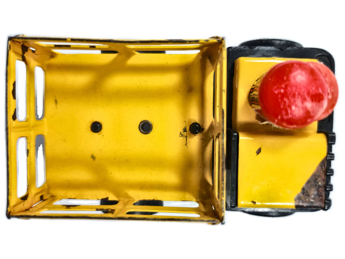 ZABYTKOWY BLASZAK WYWROTKA, Kosto 1970, Made in France, Żółty, 1:43 – zdjęcie 8