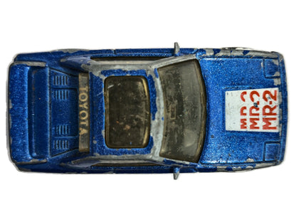 TOYOTA MR2 Lasers Matchbox 1986 Niebieski 1:56 Made in Macau – zdjęcie 8