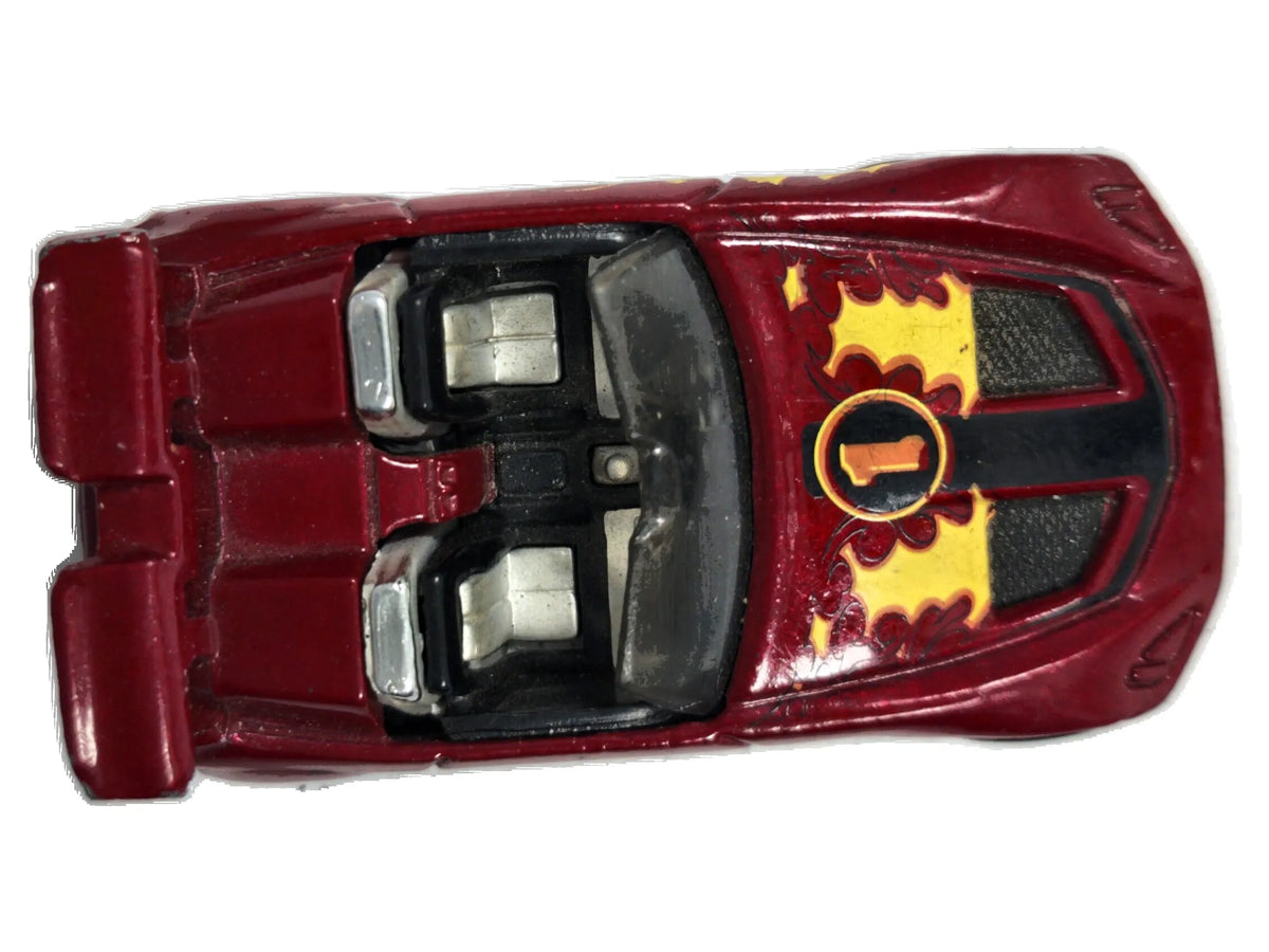 Tantrum Hot Wheels 2001 Ragtops & Roadsters 1:64 Luzak Czerwony – zdjęcie 8