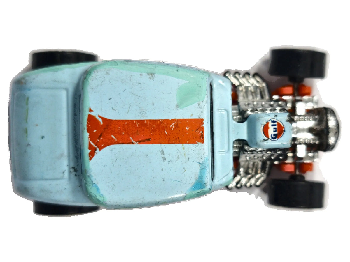 '32 FORD, GULF, Hot Wheels 1997-2016, Die cast DTX64 Błękitny 1:64 Resoraki – zdjęcie 8
