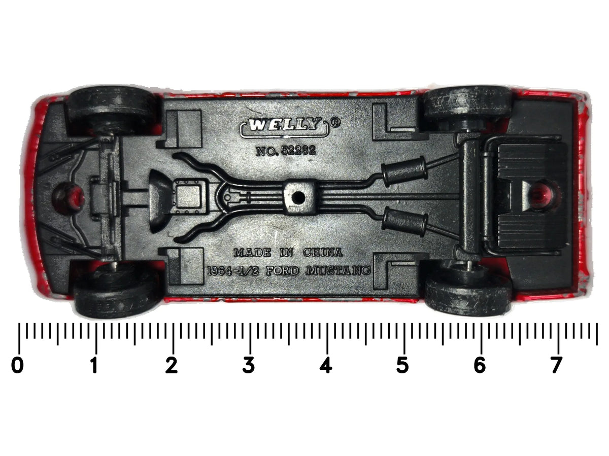 1964-1/2 FORD MUSTANG, Welly, Die cast NO 52262, Czerwony, 1:60, Resoraki – zdjęcie 7