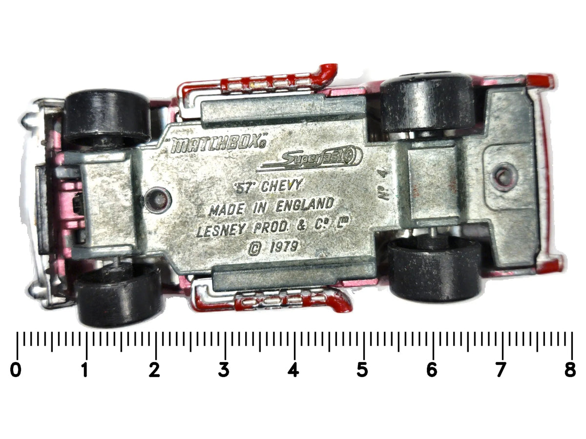 '57 Chevy Superfast Matchbox 1979 Różowy 1:64 Made in England – zdjęcie 7