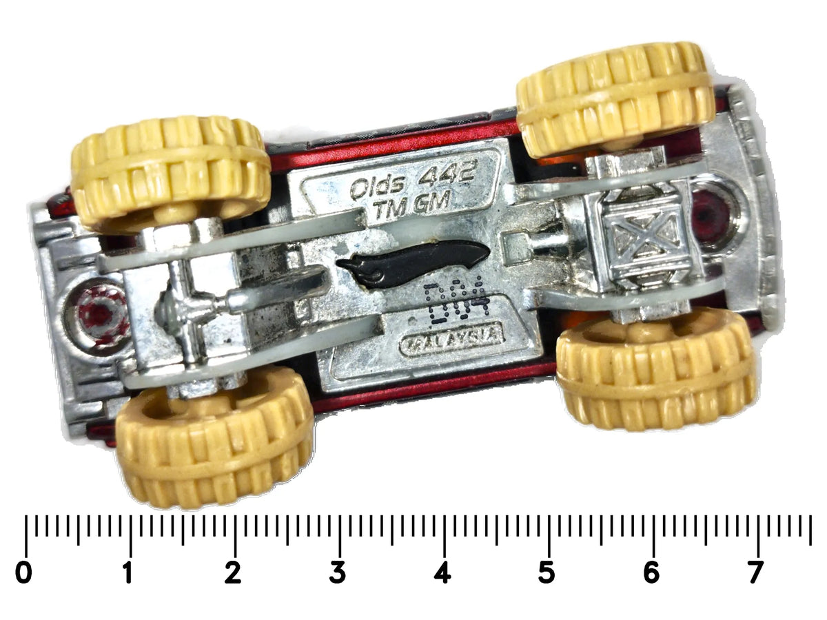 Olds 442 Hot Wheels 1970 1:64 Muscle car HEAT Luzak Czerwony – zdjęcie 7