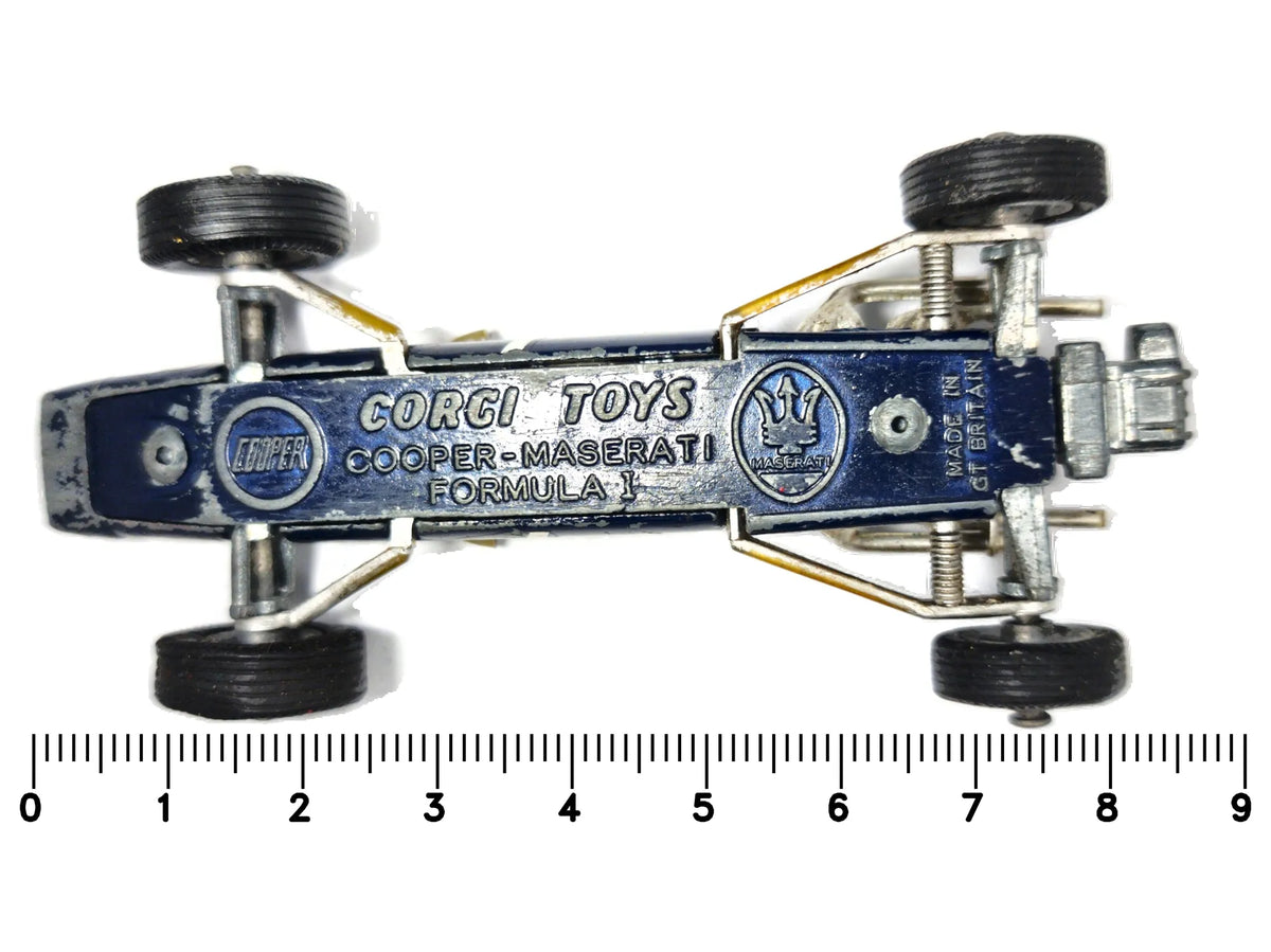 COOPER-MASERATI FORMULA 1 Corgi '70 Niebieski 1:55 Made in Gt Britain – zdjęcie 7