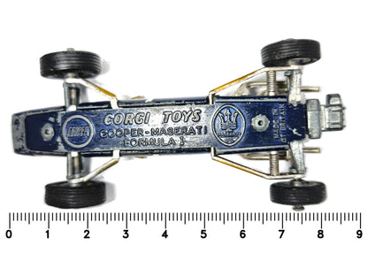 COOPER-MASERATI FORMULA 1 Corgi '70 Niebieski 1:55 Made in Gt Britain – zdjęcie 7