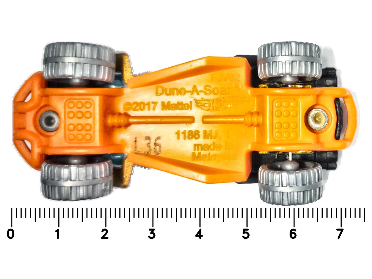 DUNE-A-SOAR, Hot Wheels 2017, Die cast FJV82, Złoty, 1:64, Resoraki – zdjęcie 7