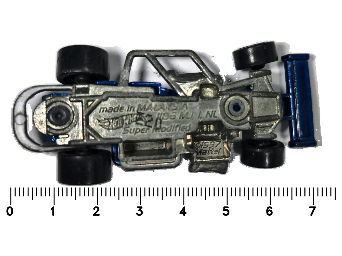 Super Modified Hot Wheels 1997 1:64 4 Luzak Niebieski 2xMetal – zdjęcie 7